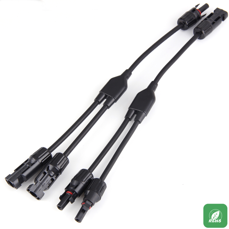 Conector Y fotovoltaico MC4, dois em um