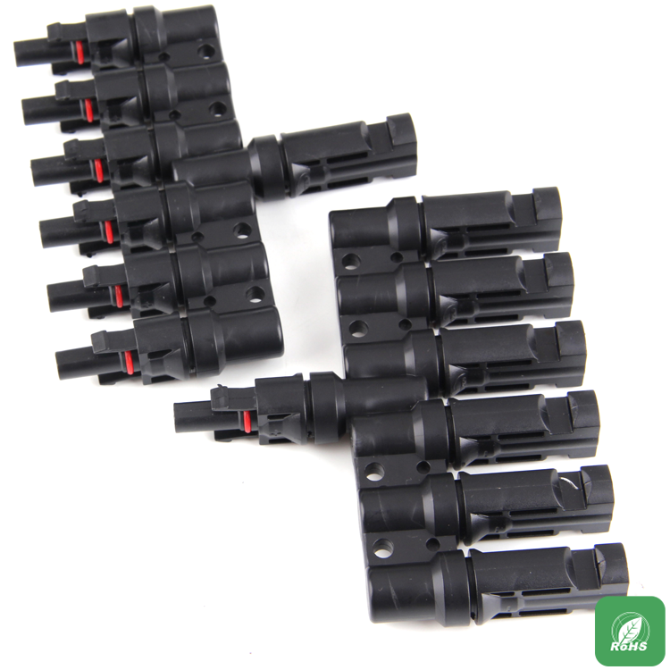 Conector de sete vias paralelo e série para sistema solar fotovoltaico 1T6